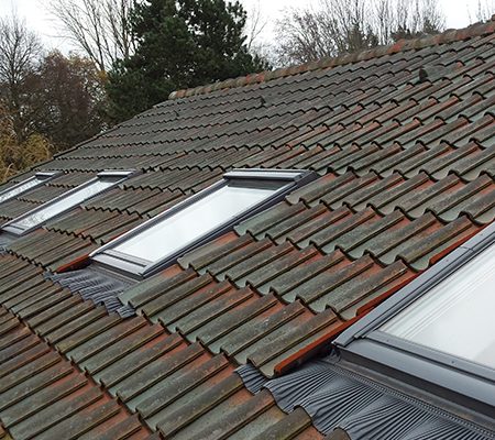 Velux Dakramen in prefab huis Belgie